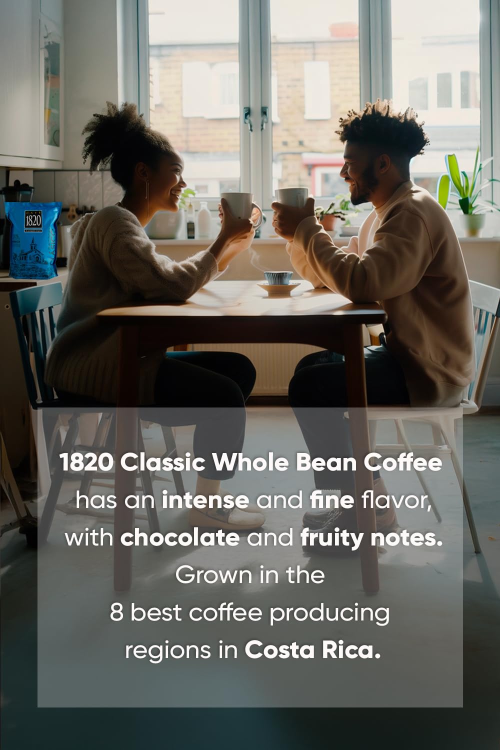 Café 1820 high altitude origin map indicating elevated beans for nuance