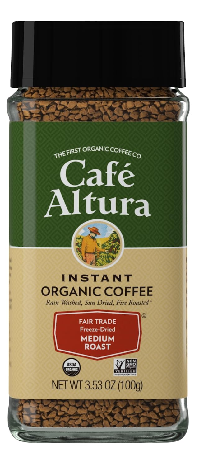 Cafe Altura instant coffee being poured for a quick morning cup.