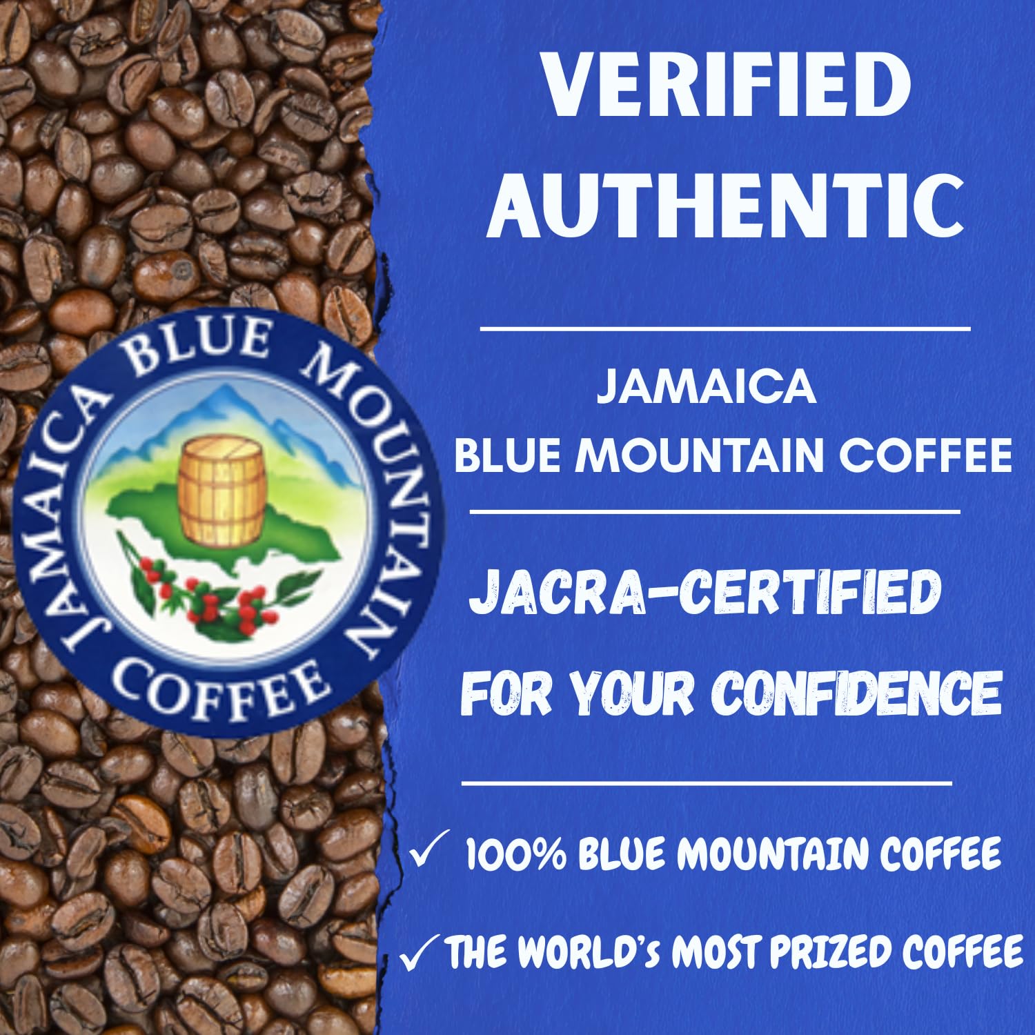 Cafe Blue medium roast whole bean, 16 oz, balanced flavor for everyday mornings.