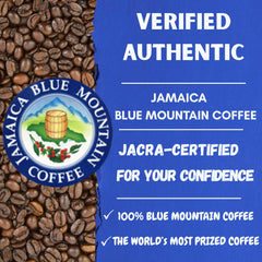 Cafe Blue medium roast whole bean, 16 oz, balanced flavor for everyday mornings.