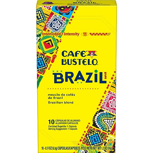 Cafe Bustelo Brazilian coffee beans dark roast delivering full-bodied flavor.