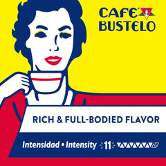 Cafe Bustelo espresso capsules stacked four boxes for pantry convenience
