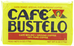 Cafe Bustelo espresso coffee 6-ounce pack with rich aroma for espresso, drip, or cold brew.