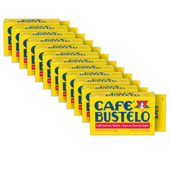 Cafe Bustelo espresso ground coffee in a dark roast brick showing bold aroma
