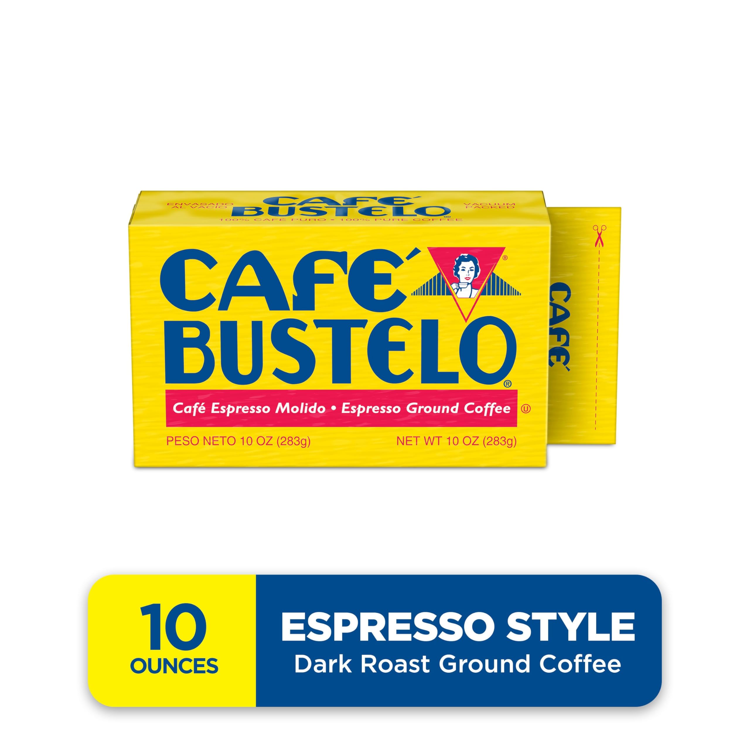Cafe Bustelo espresso-style ground coffee for versatile home brewing.