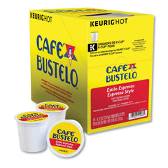 Cafe Bustelo Espresso Style K-Cup close-up for quick, rich espresso at home.
