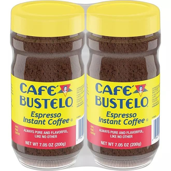 Cafe Bustelo instant coffee 2pk front view for quick morning brew