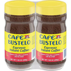 Cafe Bustelo instant coffee 2pk front view for quick morning brew