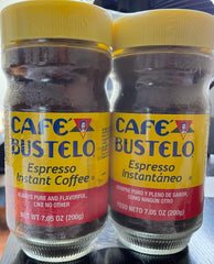 Cafe Bustelo instant coffee 2pk side view ideal for backup supply