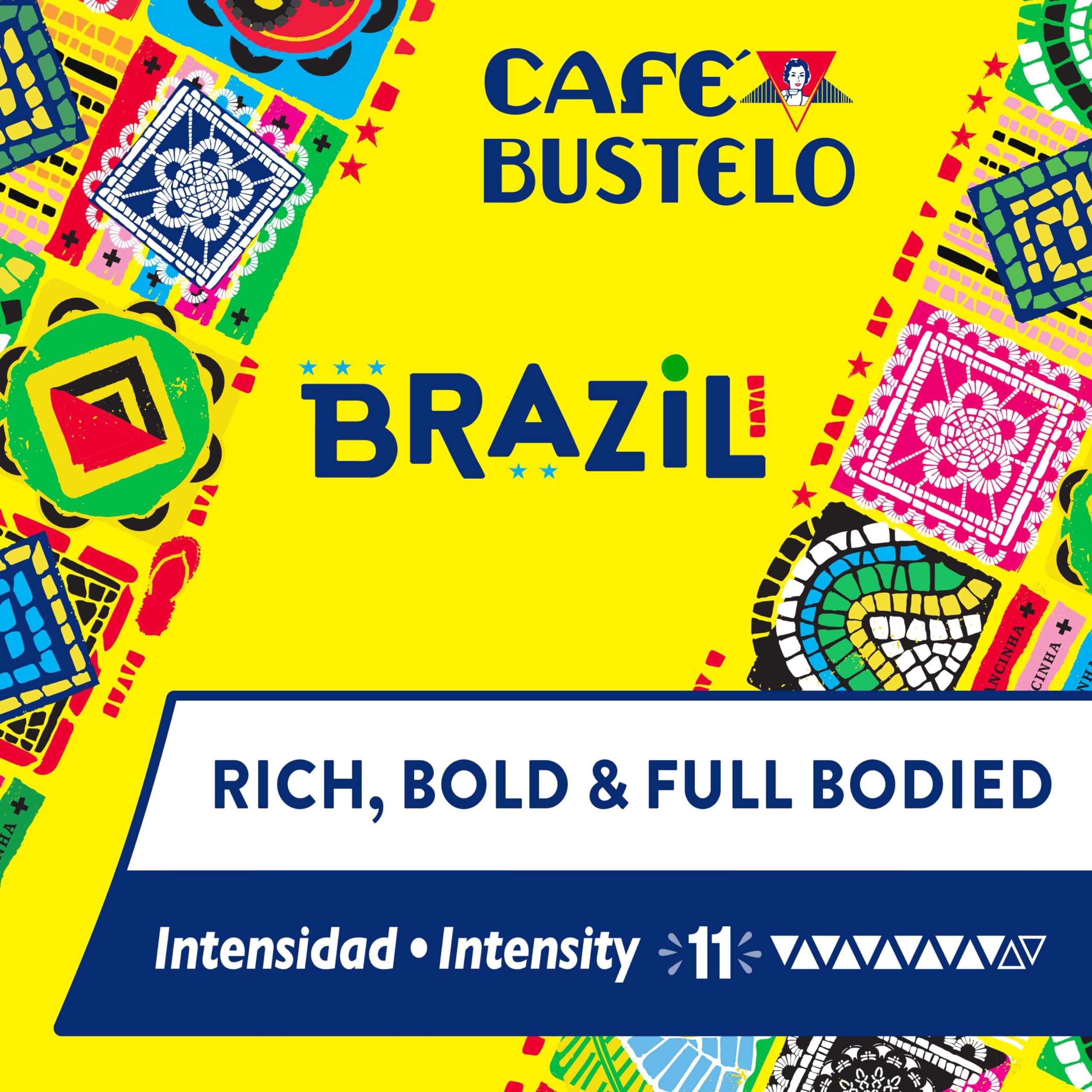 Cafe Bustelo ready-to-brew setup on kitchen counter for busy mornings.
