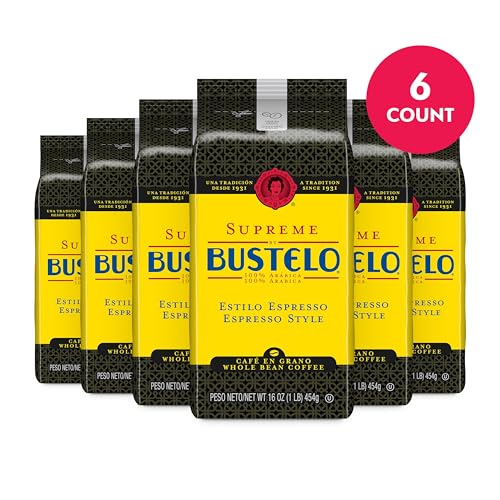 Cafe Bustelo Supreme medium-dark roast aroma enhances morning coffee rituals.