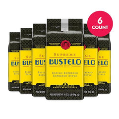 Cafe Bustelo Supreme medium-dark roast aroma enhances morning coffee rituals.