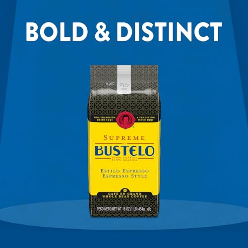 Cafe Bustelo Supreme grind for your preferred brew method for customization.