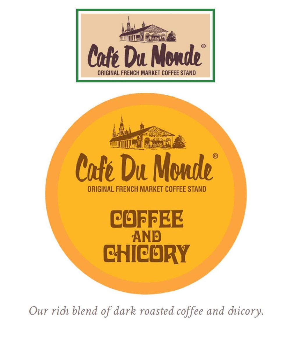 Cafe Du Monde coffee bean closeup reveals robust aroma.