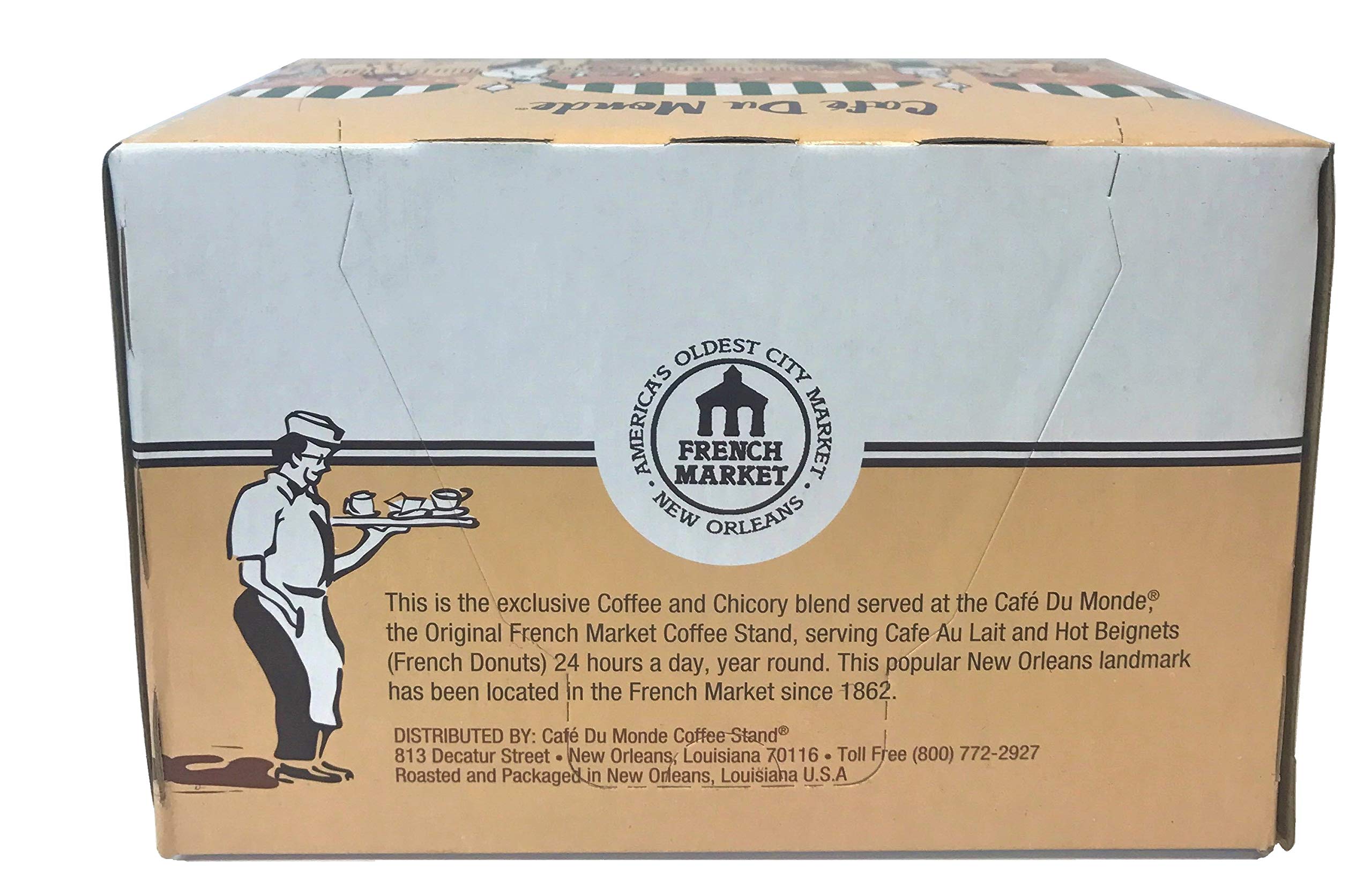 Cafe Du Monde strong rich brew pour highlights bold chicory notes.