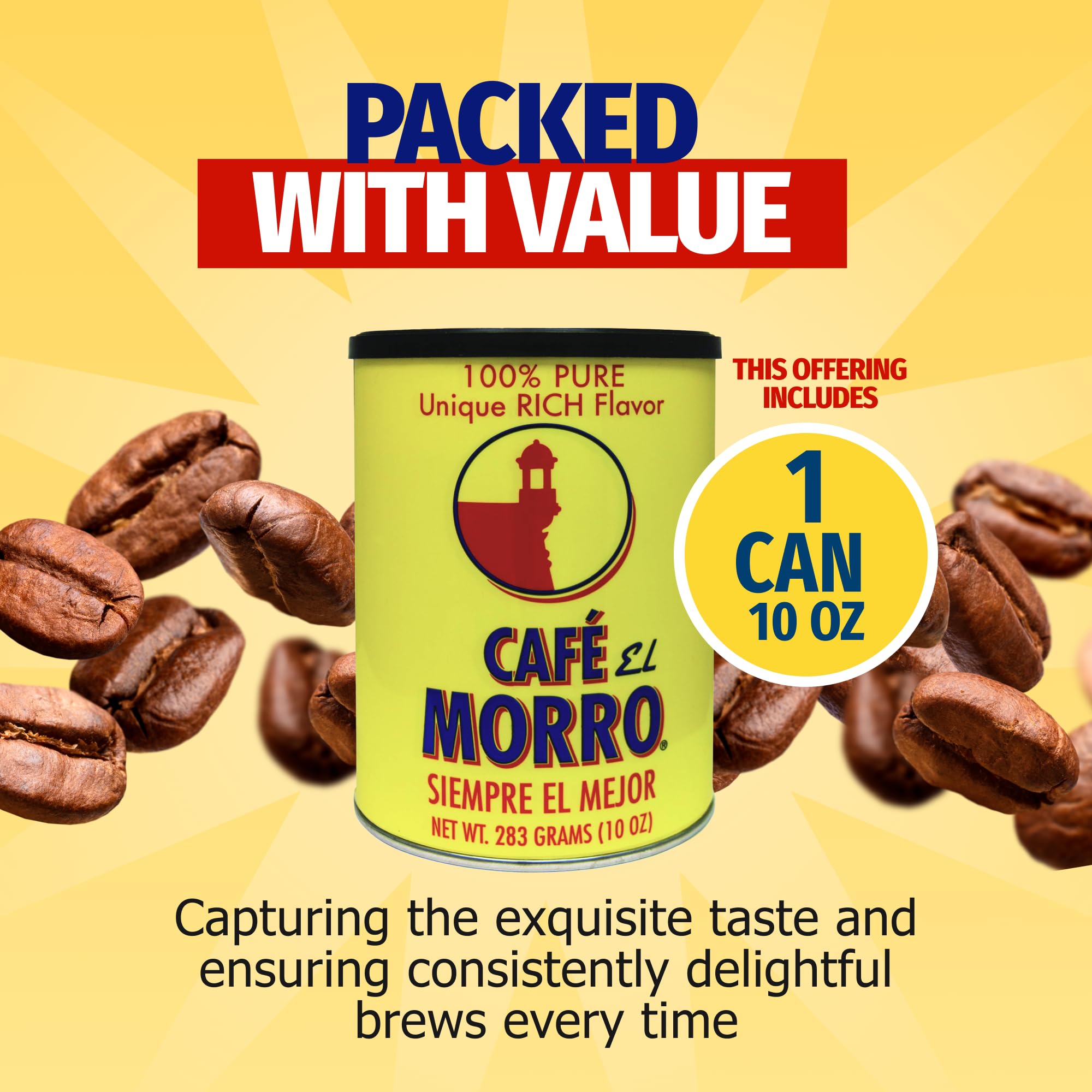 Cafe El Morro bulk 10oz pack emphasizes value and consistent flavor.