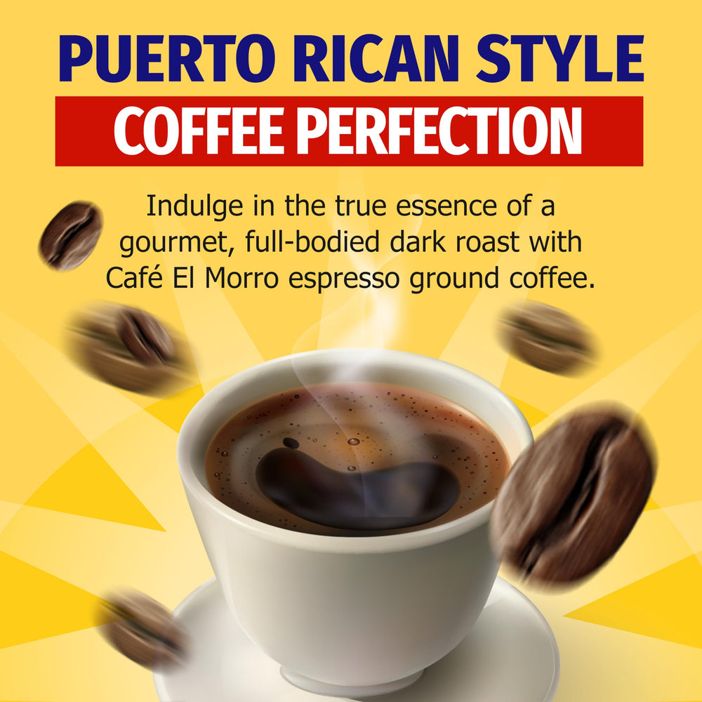 Ground coffee aroma close-up from Cafe El Morro, perfect for a fragrant morning.