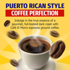 Ground coffee aroma close-up from Cafe El Morro, perfect for a fragrant morning.