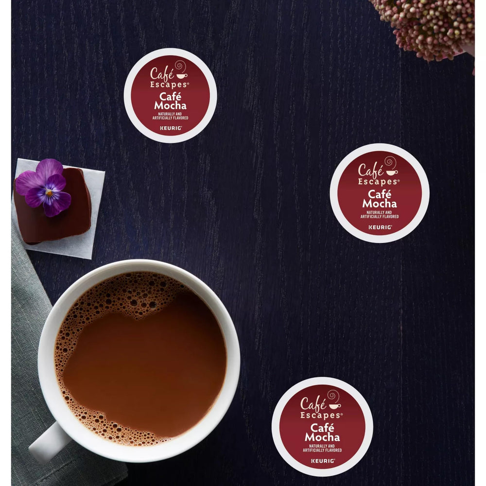 Café Escapes Café Mocha K-Cup pod ready for quick single-serve brewing