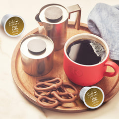 Cafe Escapes packaging close-up showing premium chai ingredients and freshness.