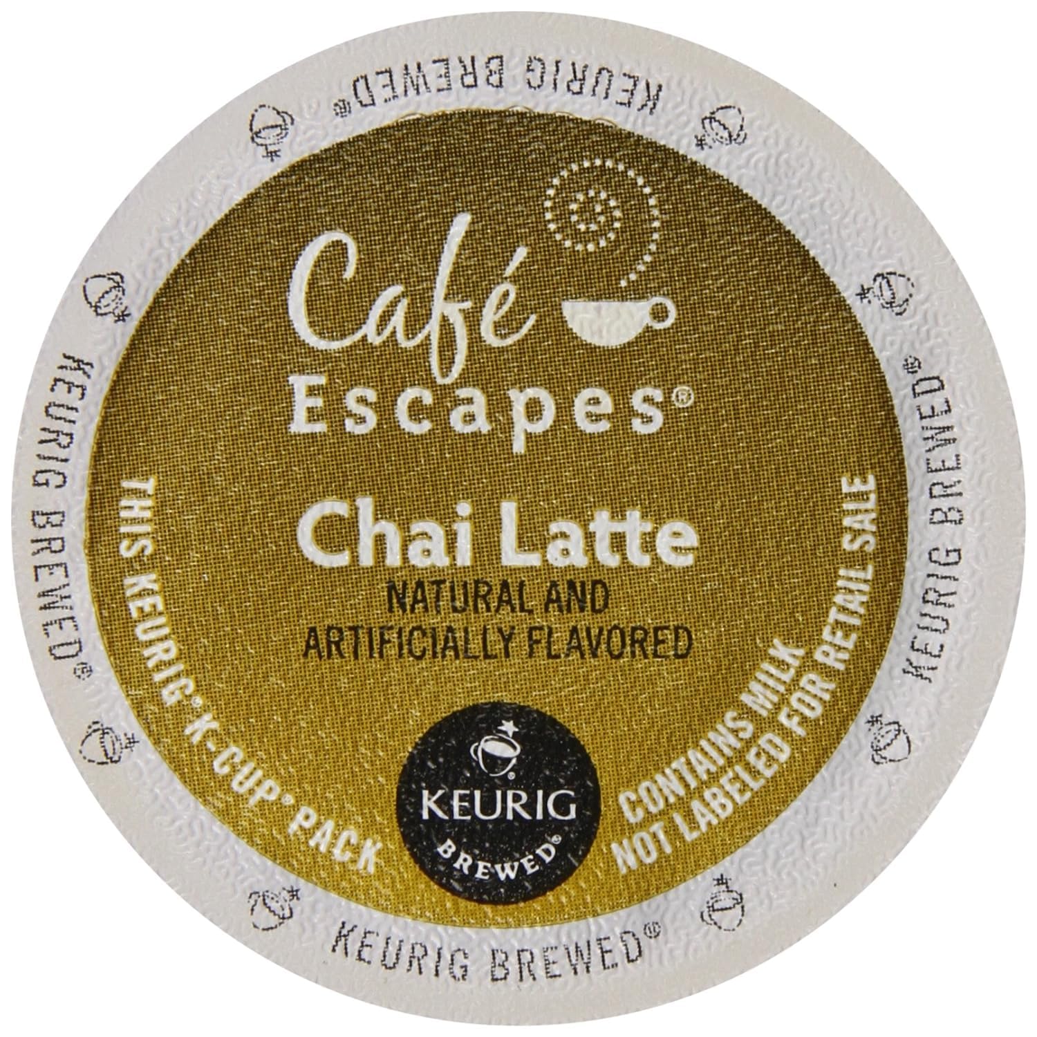 Café Escapes Chai Latte K-Cup packaging inviting a cozy tea break