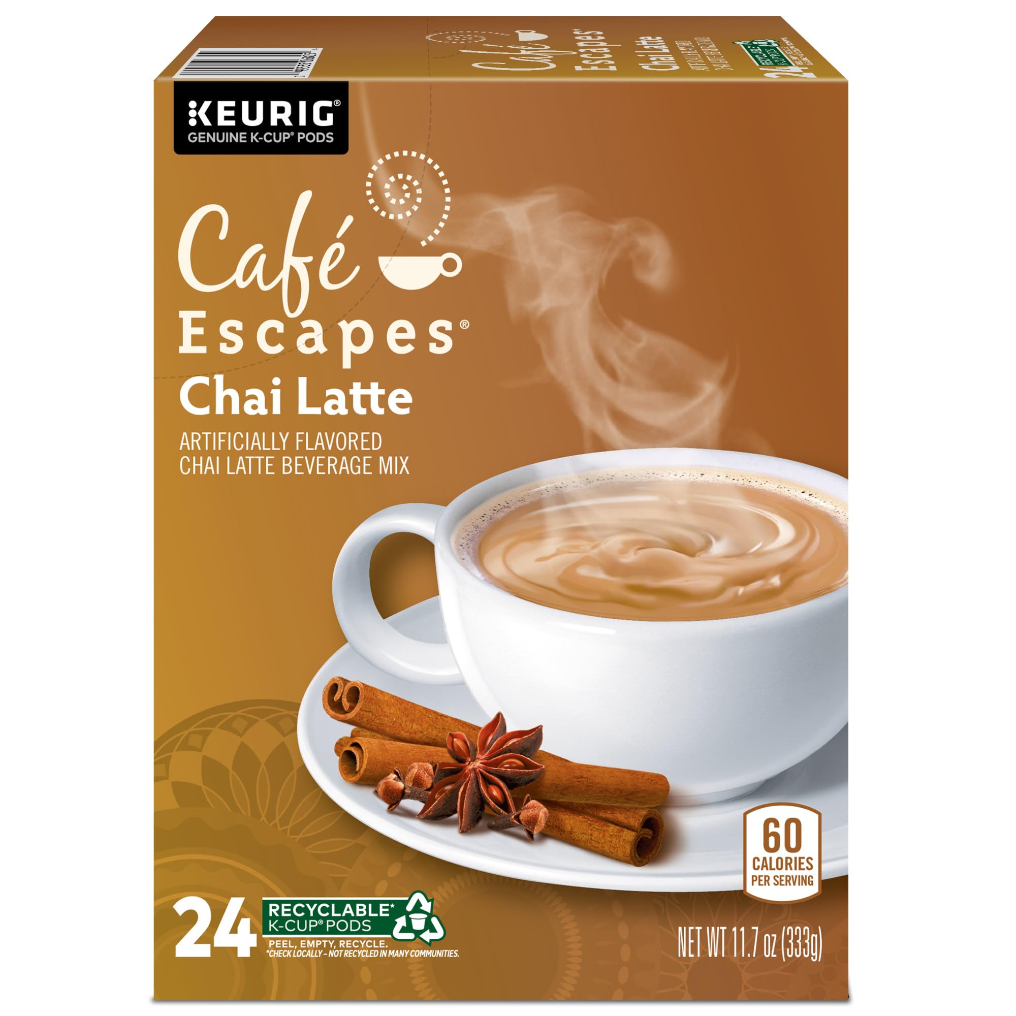 Cafe Escapes Chai Latte with light caffeine for a gentle lift