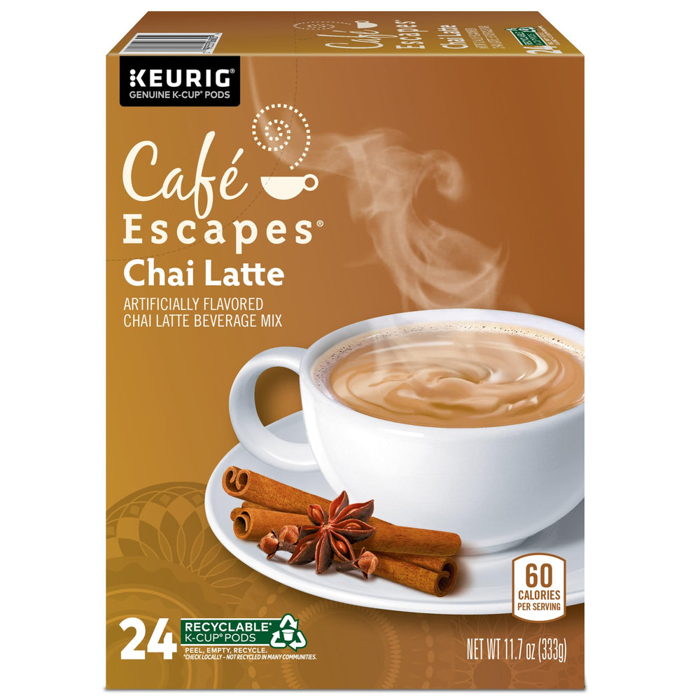 Cafe Escapes Chai Latte with light caffeine for a gentle lift
