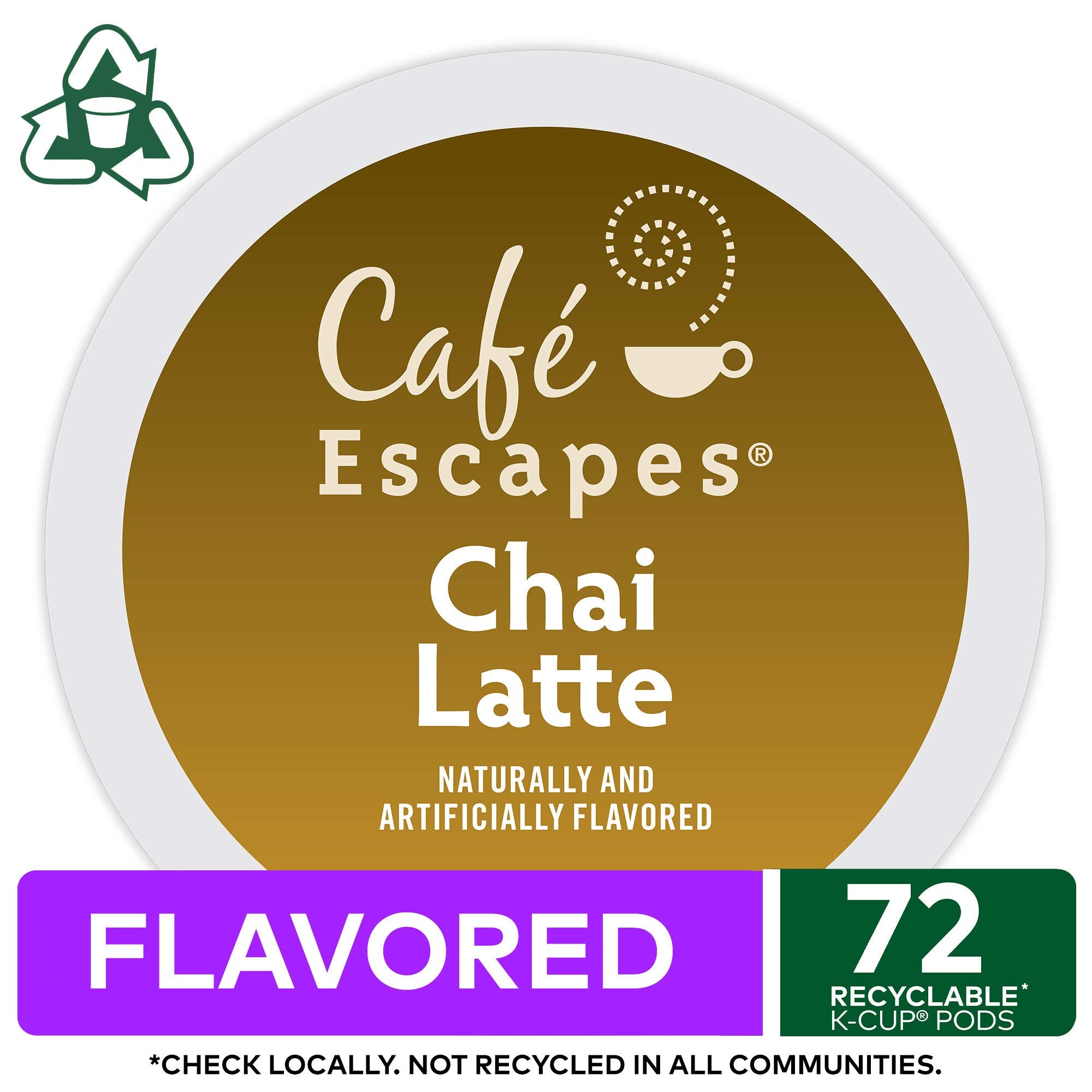 Café Escapes Chai Latte pour-cup scene highlighting creamy texture and aroma.