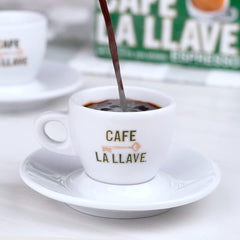 Cafe La Llave bricks beside brewing gear illustrate versatile brew compatibility.