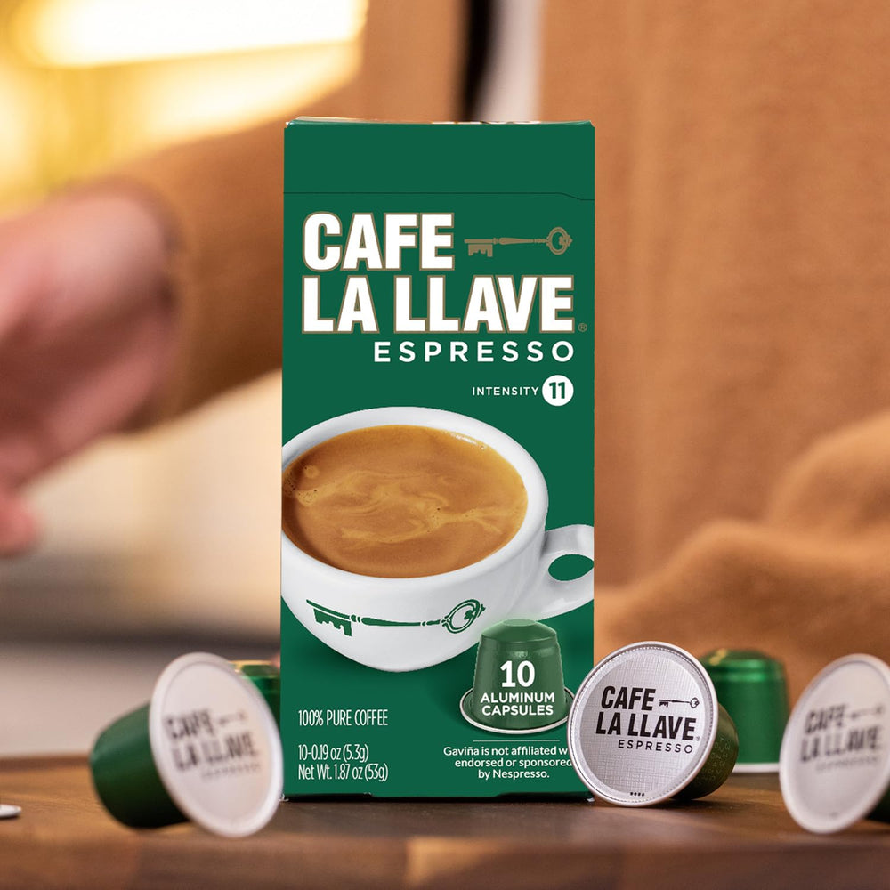 Espresso shot base for cortaditos and lattes using Cafe La Llave.