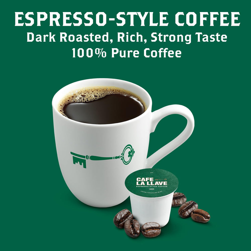 Cafe La Llave dark roast aroma boosts morning energy.