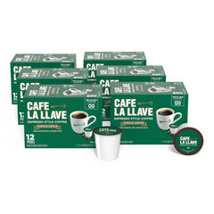 Cafe La Llave espresso-style pods in a box delivering bold flavor for quick mornings.