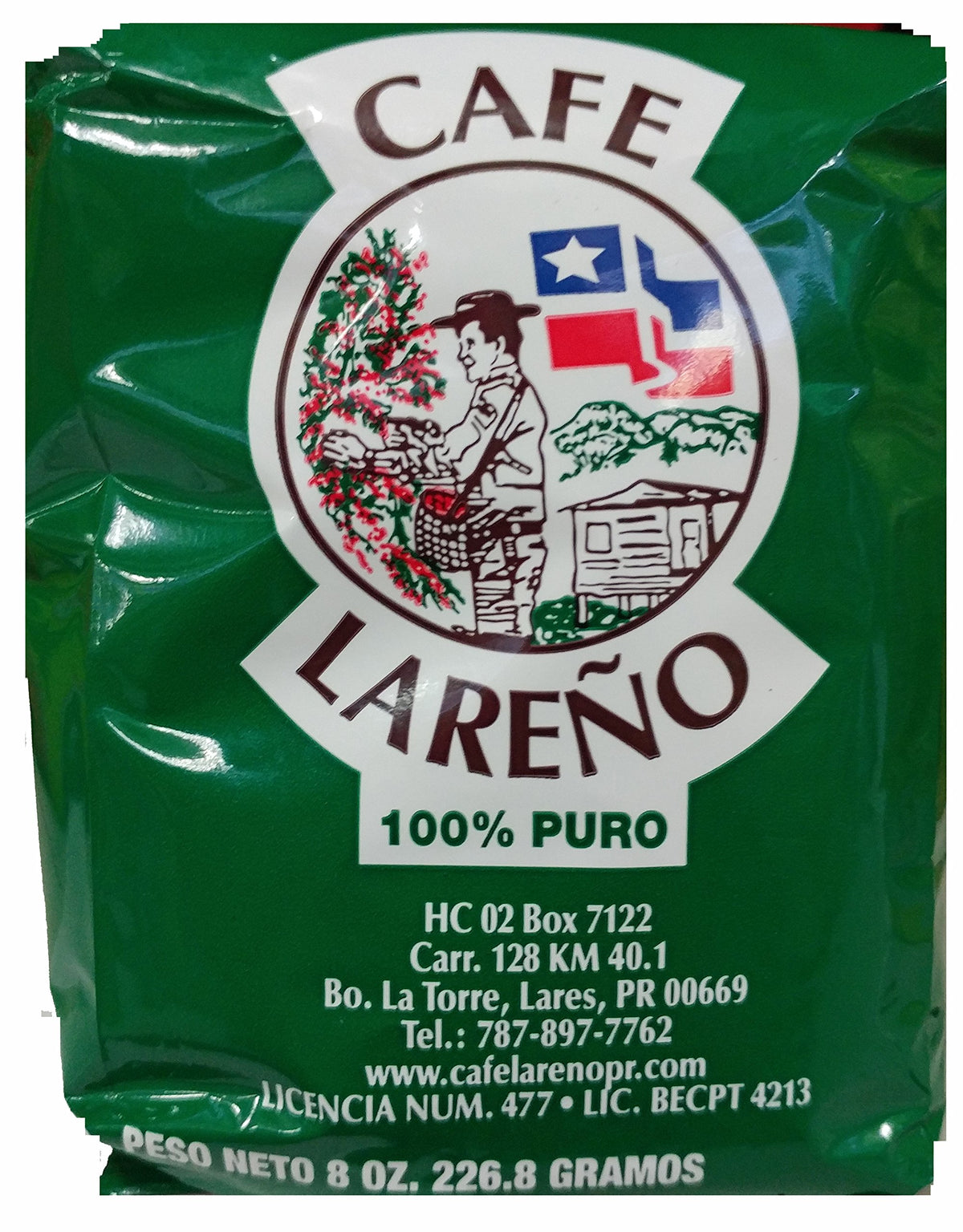 Cafe Lareño Puerto Rican coffee 8 oz bag, premium aroma for a smooth morning ritual.
