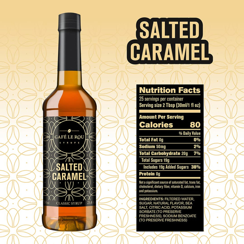 Café Le Rou hazelnut infusion bottle showcases nutty aroma