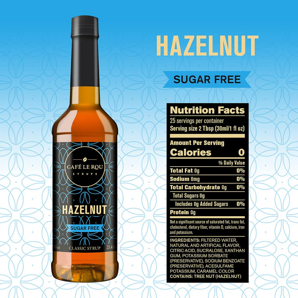 Café Le Rou variety-pack label highlights zero sugar options.