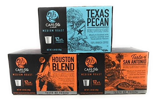Cafe Ole Taste of Texas gift box shows three flavors for easy gifting.