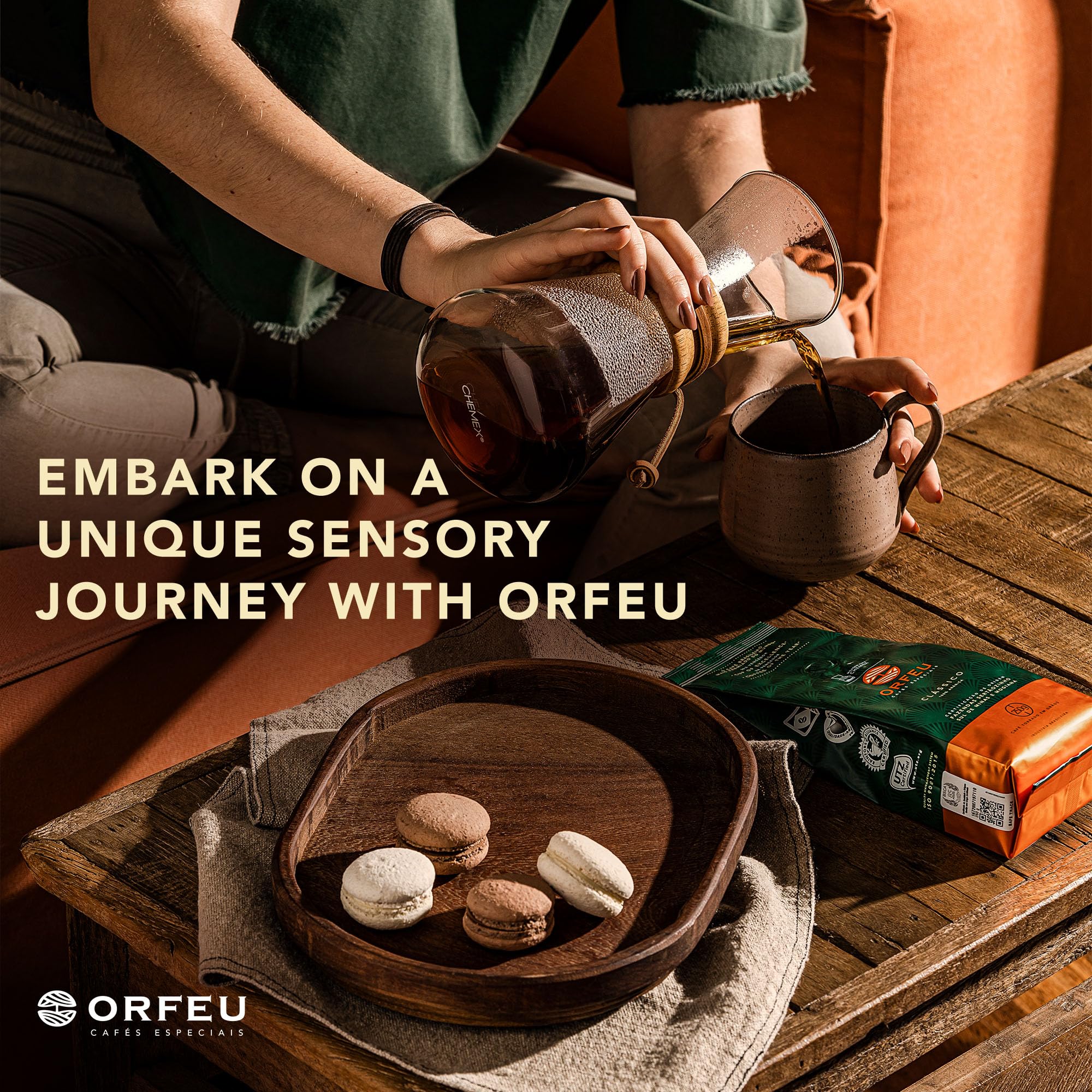 Cafe Orfeu aroma floral notes highlight a bright, aromatic cup.