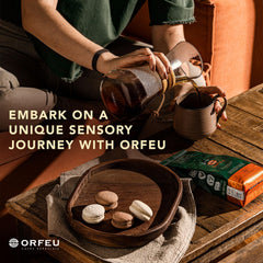 Cafe Orfeu aroma floral notes highlight a bright, aromatic cup.
