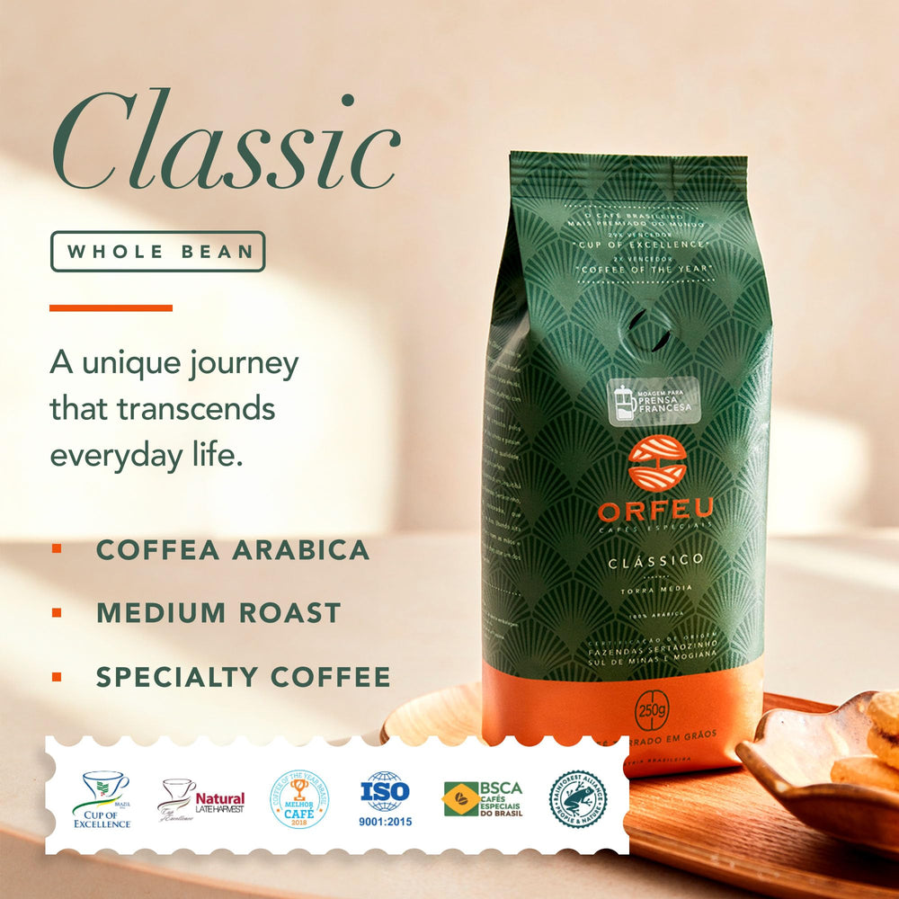 Cafe Orfeu fruity caramel notes ideal for flavorful mornings.
