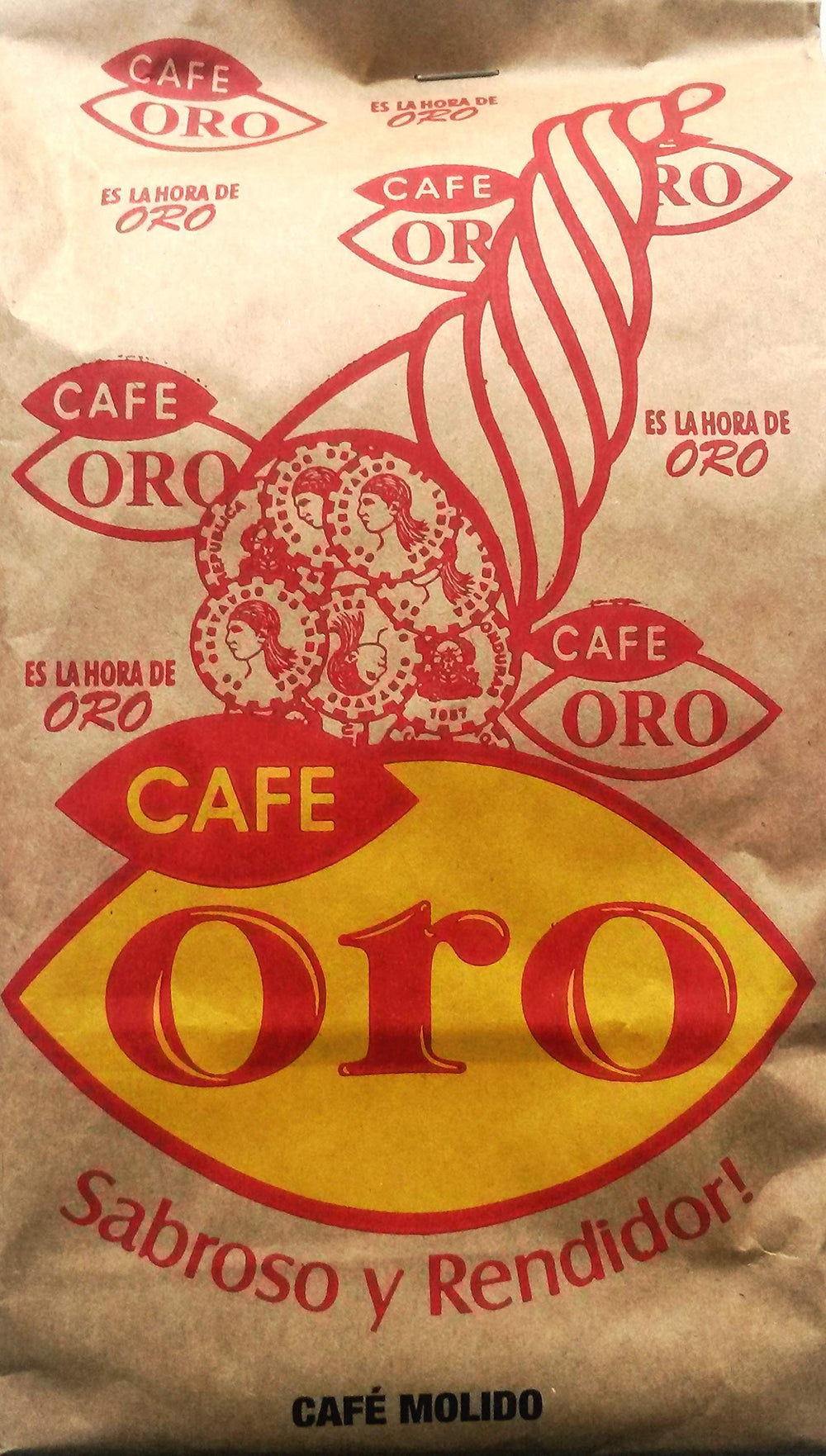 Cafe Oro Honduras ground coffee 16 oz bag, smooth aromatic daily cup.