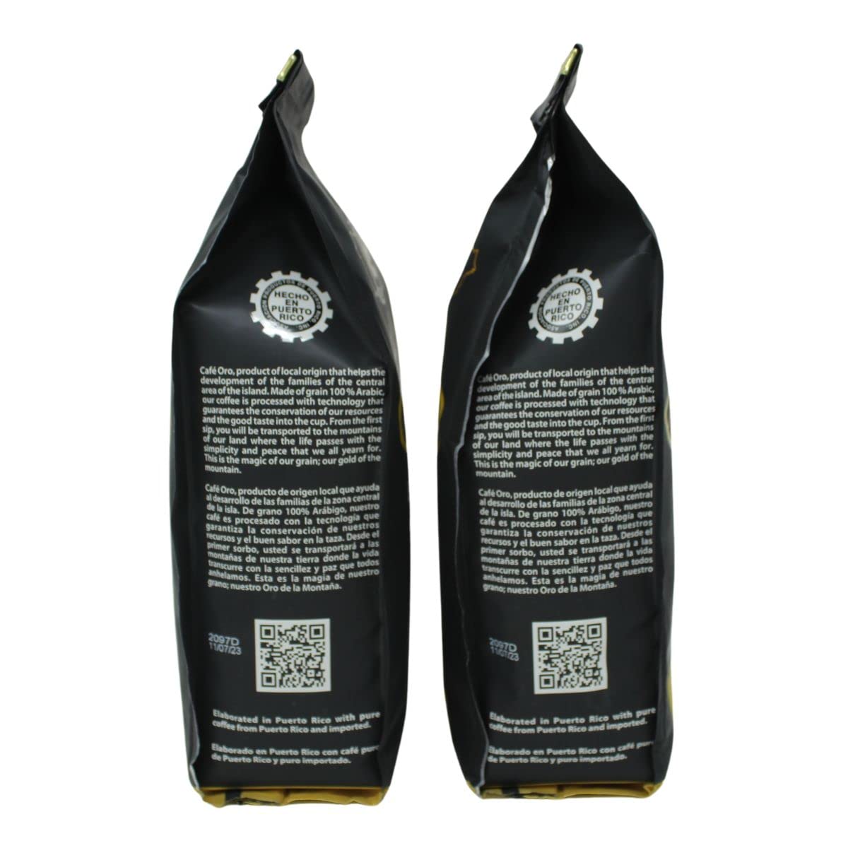 Cafe Oro Puerto Rico espresso beans pack ideal for rich crema espresso.