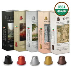 Cafe Romano lungo pod yields a longer extraction with a lighter body.