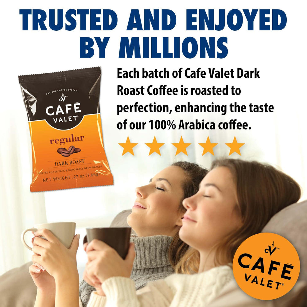 Aroma-rich dark roast enhances quick breaks in office or travel.