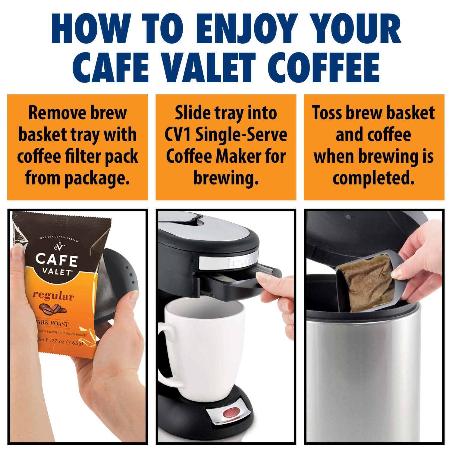 Rainforest Alliance certified Cafe Valet coffee supports sustainable sourcing.