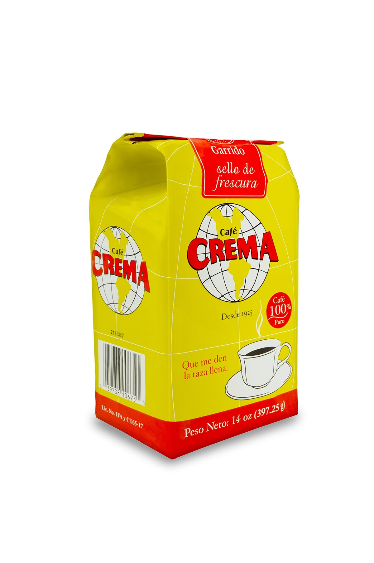 Cafe Crema Puerto Rico ground coffee bag with medium roast aroma