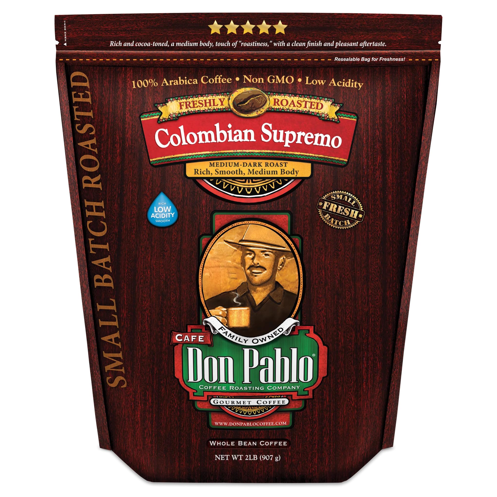 Cafe Don Pablo Colombian Supremo beans for rich, smooth brewing morning