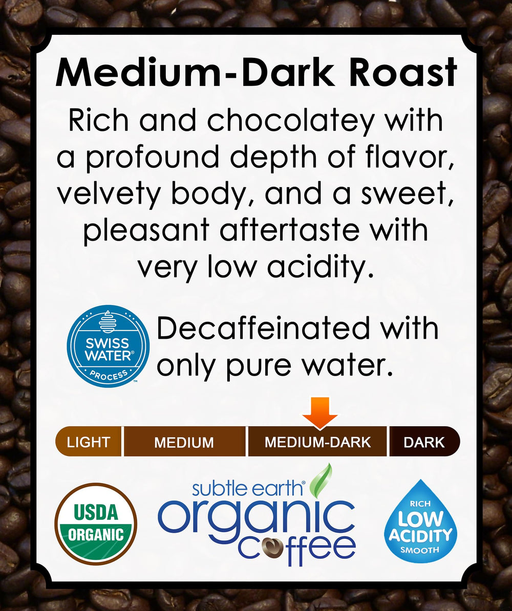 Cafe Don Pablo Subtle Earth medium-dark roast beans ready for grinding and brewing.