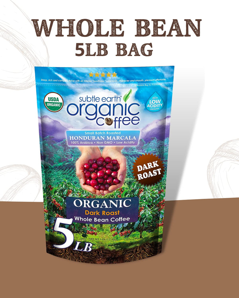 Cafe Don Pablo Subtle Earth organic and non-GMO certified coffee package