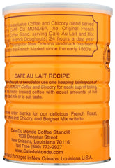 Cafe Du Monde can setup ready for drip, French press, or percolator