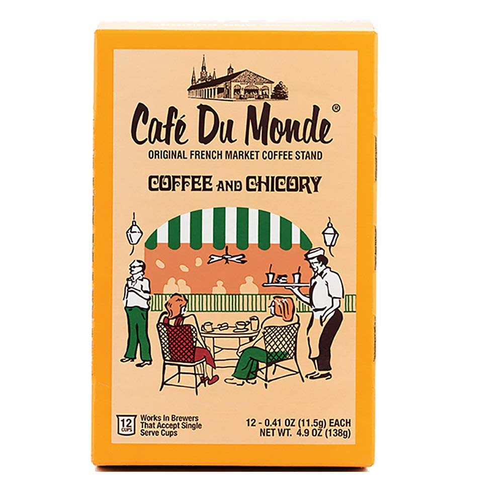 Cafe Du Monde coffee and chicory pods box ready for a quick morning brew